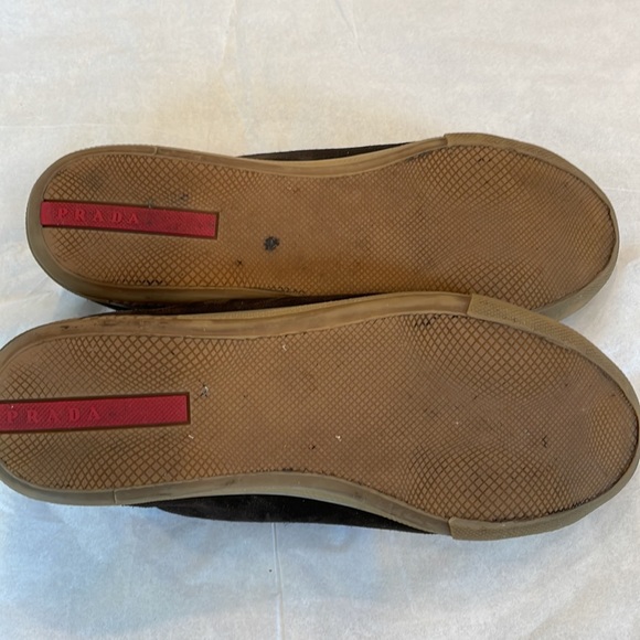 Prada Brown Suede sneakers - Picture 3 of 6